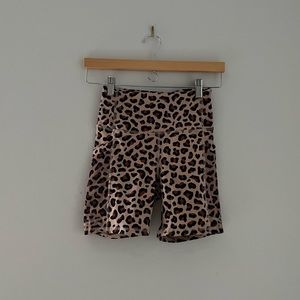 Fabletics cheetah powerhold yoga shorts  🐆